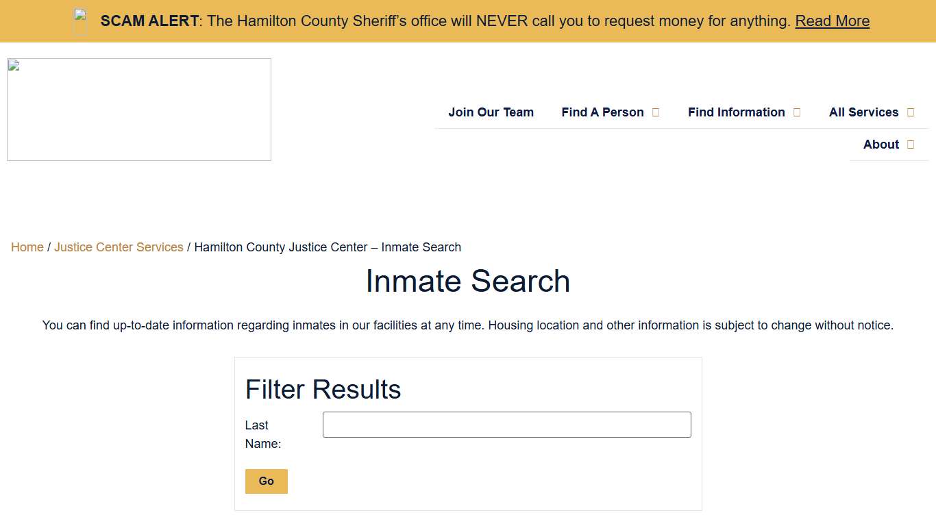 Hamilton County Sheriff's Office Inmate Search